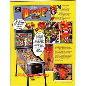 1990 Bally Midway Dr. Dude and His Excellent Ray Pinball Flyer